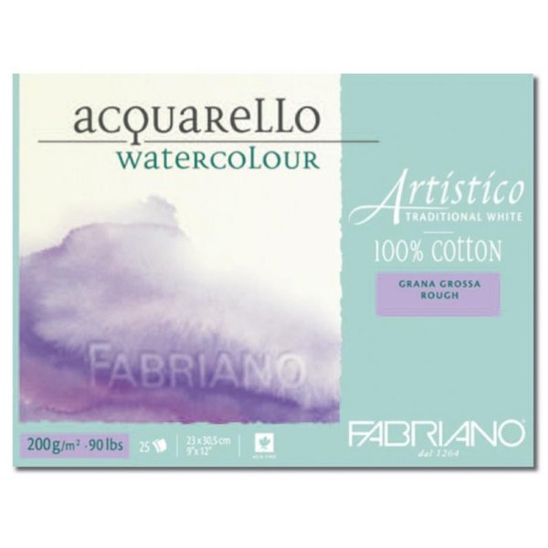 Fabriano aquarelblok 200 g grove korrel