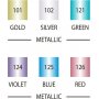 Kalligrafiepen ZIG Metallic - 6 kleuren