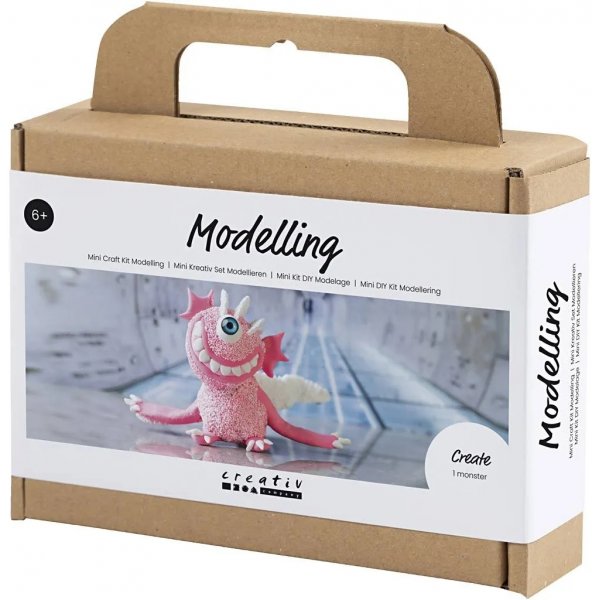 Mini DIY Kit Modellering, lichtroze, Monster Sally Mini DIY Kit Modellering, lichtroze, Monster Sally