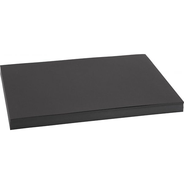 Gekleurd karton - zwart - A3 - 200 gr - 100 vellen