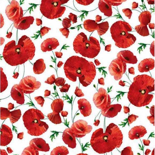 Oliedoek elegantie rode bloemen