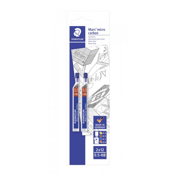 Stift Mars microcarcon 0,5 mm 2-pack - HB