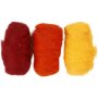 Gekaarde Wol - geel/terracotta harmonie - 3 x 10 gr