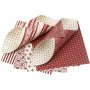 Origamipapier - rood/wit - 15 x 15 cm - 50 vellen