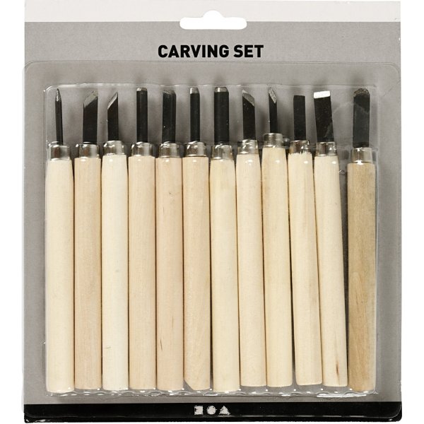 Houtsnijwerkset - 12 gereedschappen Houtsnijwerkset - 12 gereedschappen