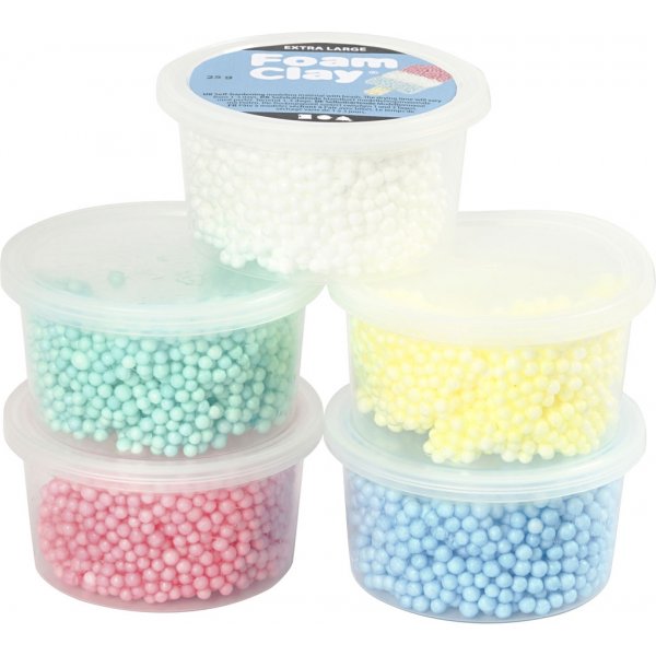 Foam Clay Extra Large - gemengde kleuren - 5 x 25 gr