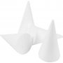 Piepschuim kegels - wit - 6 cm - 25 st