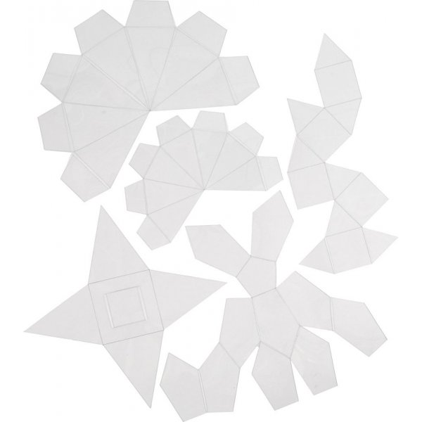 Mallen - transparant - geometrische vormen - 5 st