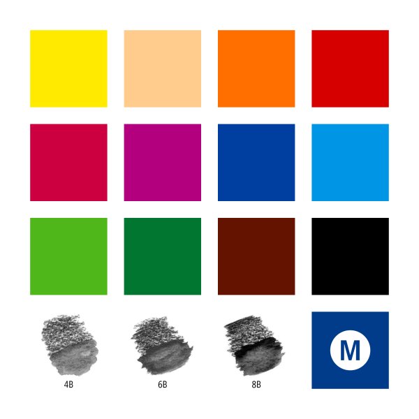 Aquarelset Potloden Design Journey - 18-delig