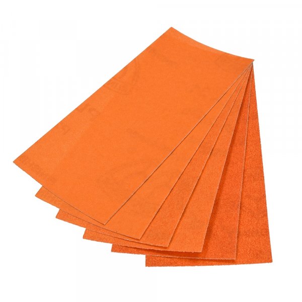Schuurpapier 23 x 9,3 cm - oranje 6 st. korrel 80 / 120 / 240