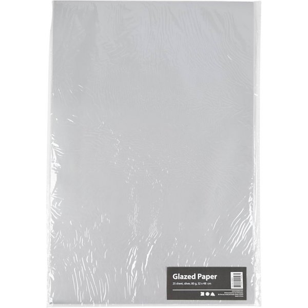 Glanzend papier - zilver - 25 vellen Glanzend papier - zilver - 25 vellen