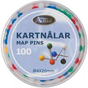 Kaartpinnen - Diverse kleuren - 100 stuks Kaartpinnen - Diverse kleuren - 100 stuks