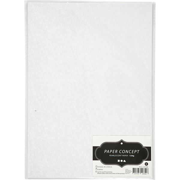 Parelmoerpapier - wit - parelmoer - 10 vellen Parelmoerpapier - wit - parelmoer - 10 vellen