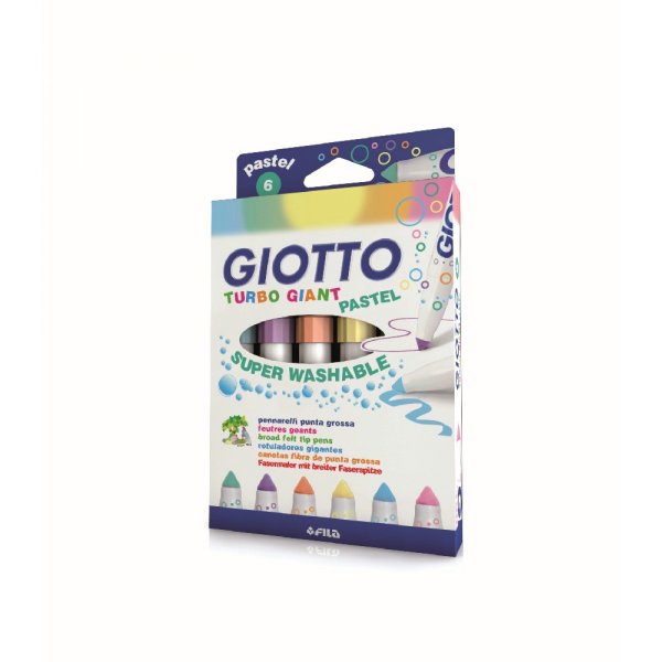 Markeerstiften Giotto Turbo Giant Pastel - 6-pack