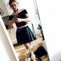 Klant imago Geplette fluweel Bosgroen - 145 cm