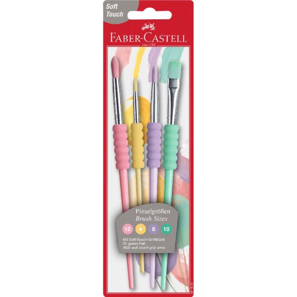 Penselenset Pastel - 4 grote kommen