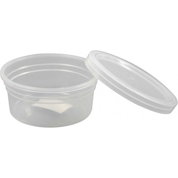 Plastic potje met deksel - 125 ml - 20 st