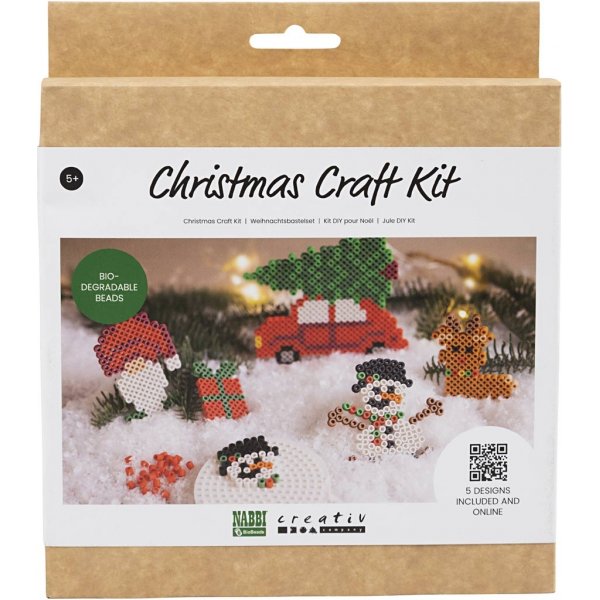 DIY Kit NABBI BioBeads - Kerstauto - rendier - sneeuwpop - Kerstman en kerstcadeau