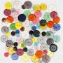 Knoopmix - 2 gaten - gemengde kleuren - 800 st