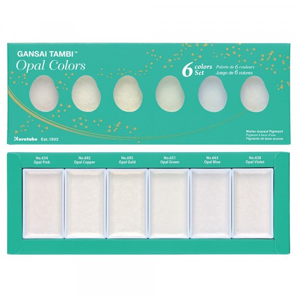 Aquarelverf Gansai Tambi 6 Kleuren - Opaal