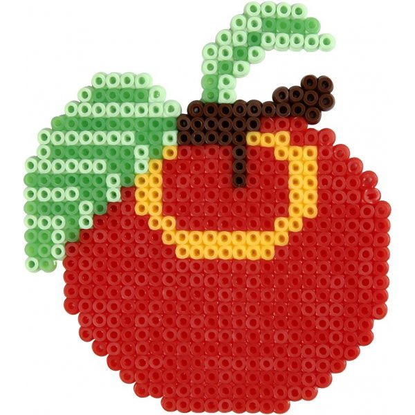 Parelbordjes - bloem - meisje - jongen - appel en peer - 6 st Parelbordjes - bloem - meisje - jongen - appel en peer - 6 st