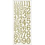 Glitterstickers - goud - cijfers - 2 vellen