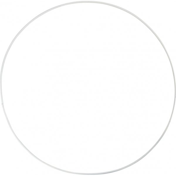 Metalen ring - wit - 30 cm - 5 st