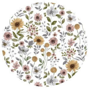 Oliezeil met plantenmotief - Roze Oliezeil met plantenmotief - Roze