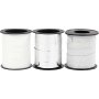Cadeaukoord - zilver - zilver glitter - wit - 3 x 15 m