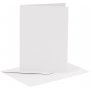Kaarten en enveloppen - wit - 11,5 x 16,5 cm - 6 sets