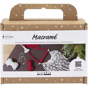 Mini DIY Kit - Kerstmandecoratie in macramé Mini DIY Kit - Kerstmandecoratie in macramé