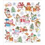 Stickers - sneeuwpop op ski's