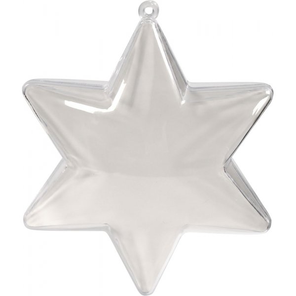 Decoratieve ster - transparant - 5 st