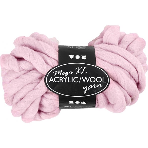 XL Acrylgaren met Wol - 300 g - Roze XL Acrylgaren met Wol - 300 g - Roze