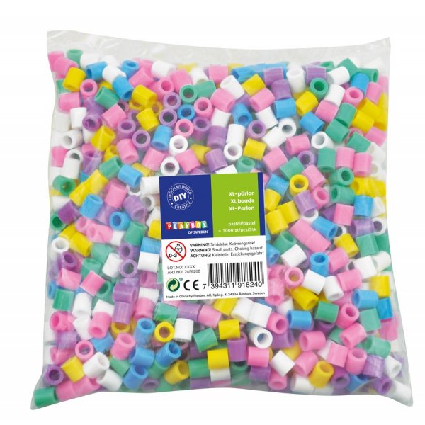 XL kralen 1000 stuks pastel
