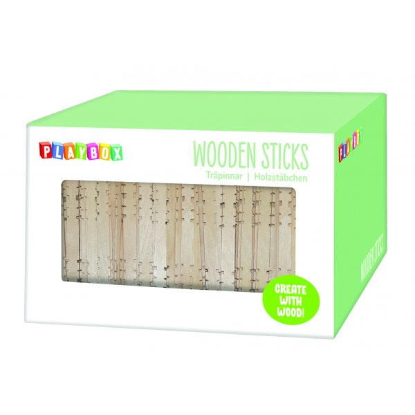 Houten pinnen om te bouwen in doos - 1000 st Houten pinnen om te bouwen in doos - 1000 st