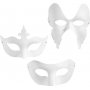 Maskers - wit - 3 x 4 st