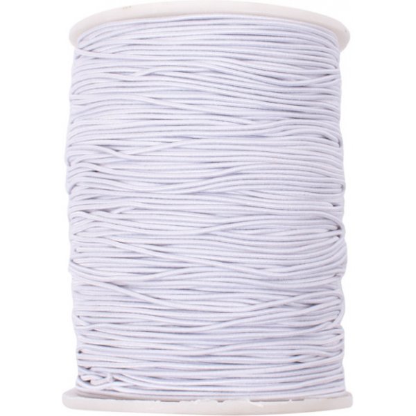 Elastisch koord, wit,  1 mm, 200 m