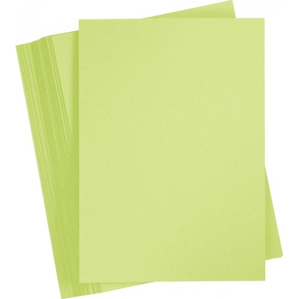 Gekleurd karton - lichtgroen - A4 - 180 gr - 100 vellen