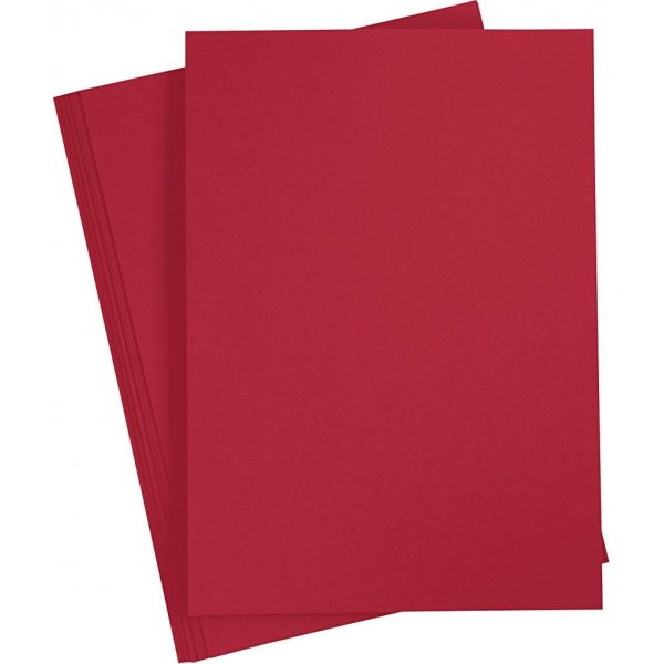 Gekleurd karton - Kerstrood - A4 - 180 gr - 20 vellen