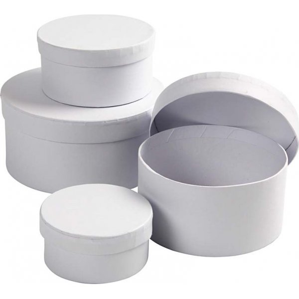 Ronde Papaskar - wit - 4 st
