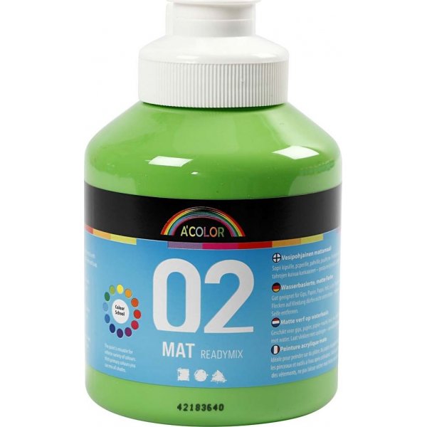 Schoolverf - Acryl - lichtgroen - mat - 500 ml