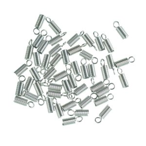 Sluitingen voor leren riemen � 2 mm - zilverkleurig