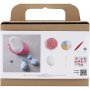 Mini DIY Kit Modellering, neonroze, Monster Freddy