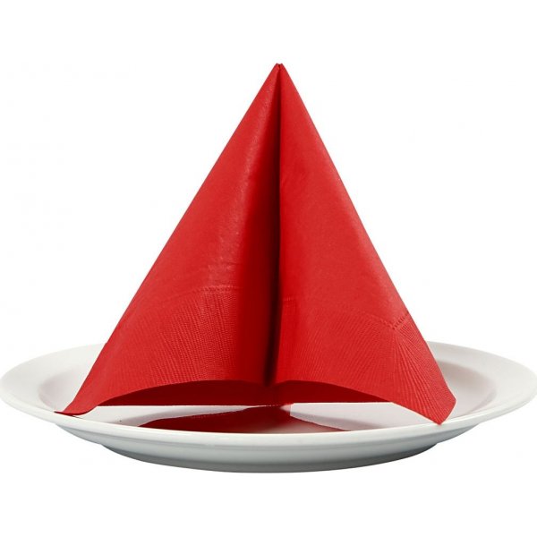 Servetten - rood - 20 st