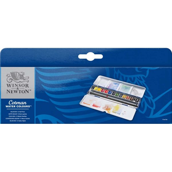 Aquarelverf W&N Cotman - Asblauw 12 kleuren