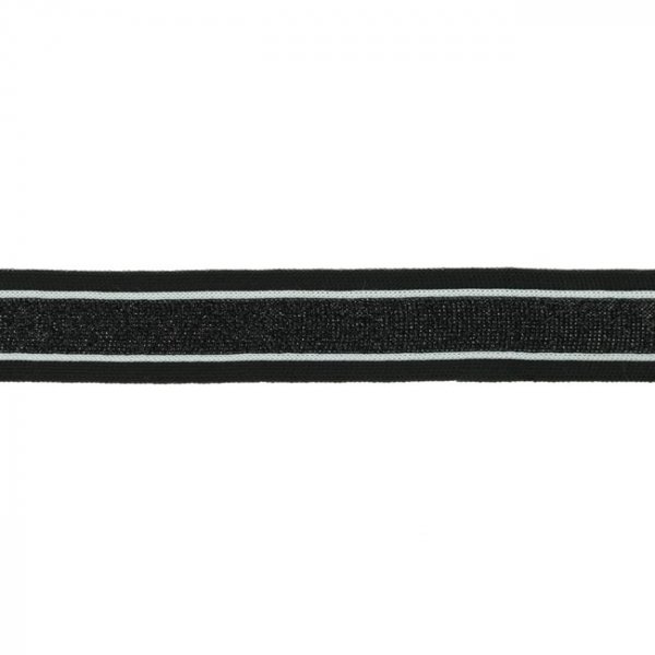 Zijband - Lurex, gestreept