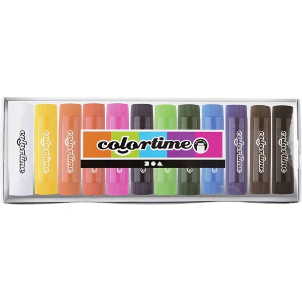 Soft Colour Stick - gemengde kleuren - 12 st Soft Colour Stick - gemengde kleuren - 12 st