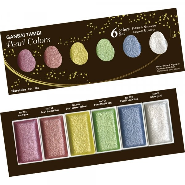Aquarelverf Gansai Tambi - Parelmoerkleuren