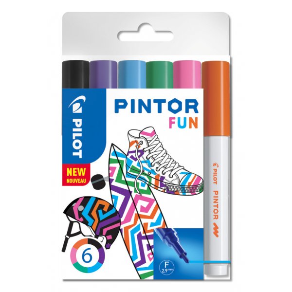 Vezelpotlodenset Pilot Pintor (Fun Mix) - Fijn